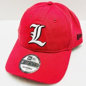 New Era Louisville Cardinals Logo 9TWENTY Hat Cap‎ Adjustable Red NCAA *DEFECT*